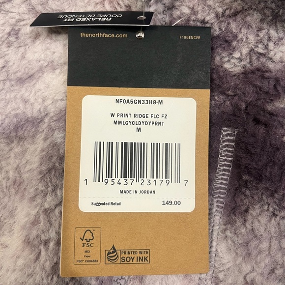 The North Face Tie-Dye Fleece Jacket in Purple - Picture 8 of 9